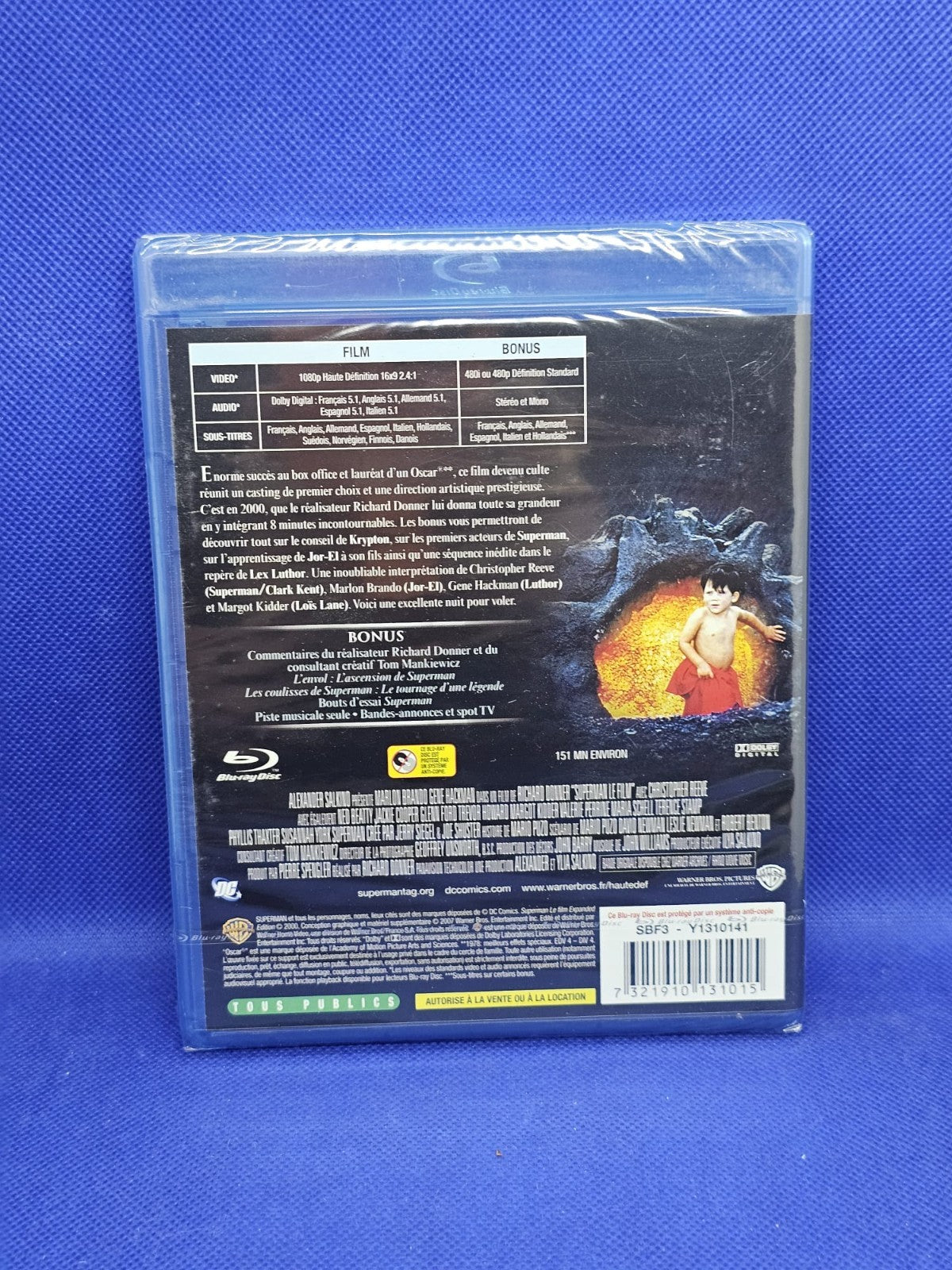 Superman 1978 Blu-ray Richard Donner Warner Bros Neuf Sous Blister2