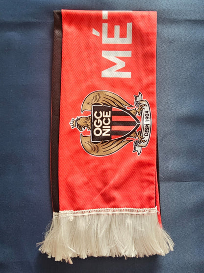 Écharpe OGC Nice Côte d’Azur Depuis 1904 Supporter Football Rouge Noir4