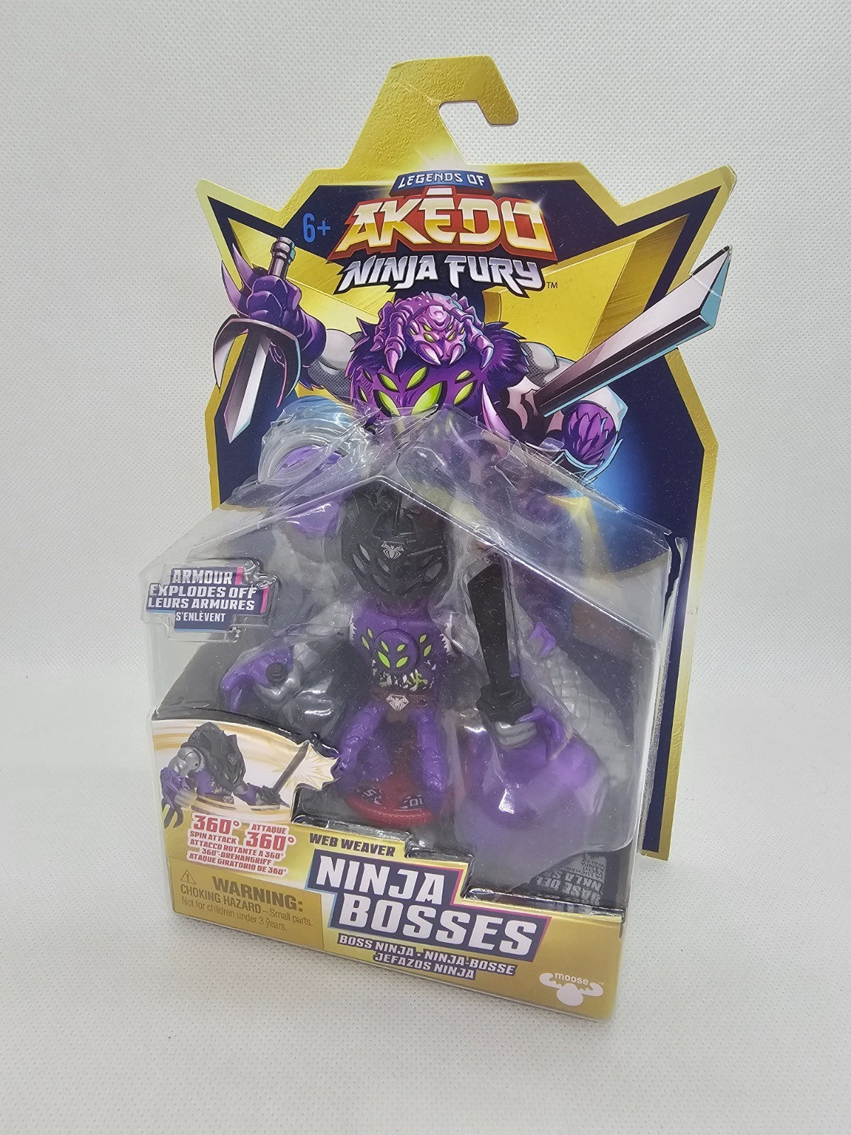 Akedo Web Weaver Ninja Bosses Ninja Fury Moose 2023 neuf boîte abîmée0