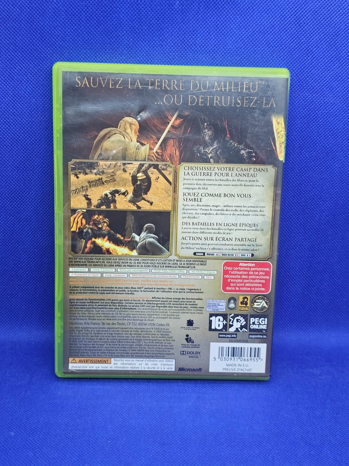 Le Seigneur des Anneaux L’Âge des Conquêtes Xbox 360 PAL France EA 2009 Complet1