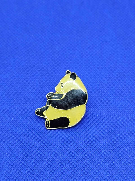 Pin’s Shell Panda Vintage Années 1990 Métal Émaillé Doré Collection