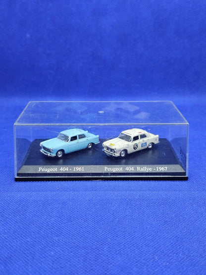 Coffret Peugeot 404 1961 et 404 Rallye 1967 Universal Hobbies 1870