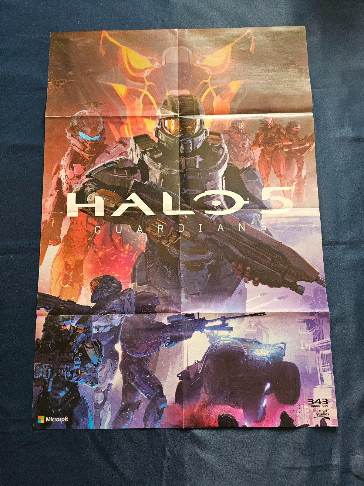 Poster Recto Verso Halo 5 Guardians Metal Gear Solid V Konami Microsoft 60x87cm0
