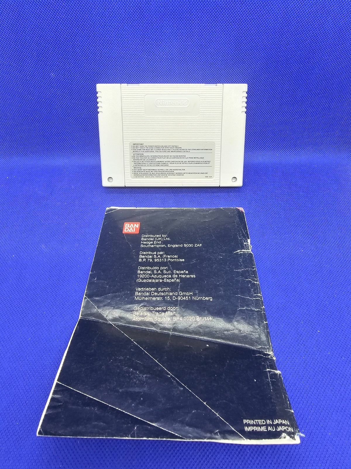 Mighty Morphin Power Rangers Super Nintendo SNES Bandai Notice vide3