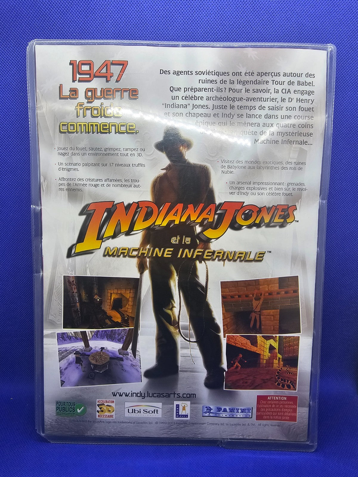 Indiana Jones et la Machine Infernale, PC CD-ROM, LucasArts Panini Interactive, 1