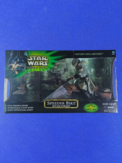 Star Wars Speeder Bike avec Luke Skywalker, Power of the Jedi, Hasbro Tomy, 20010