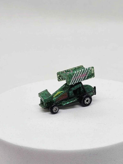 Micro Machines Sprint Car Vert Pailleté, Super Sparklers, Galoob, 1989, 4 cm
