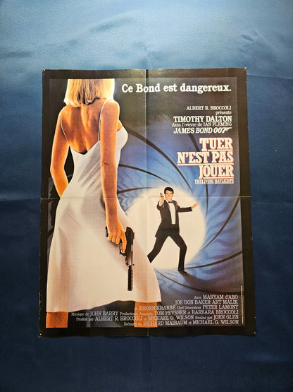 Poster James Bond 007 Permis de tuer Tuer n’est pas jouer Timothy Dalton United 1