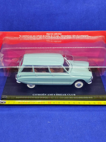 Citroën Ami 6 Break Club 124 Hachette Collections Miniature Sous blister3