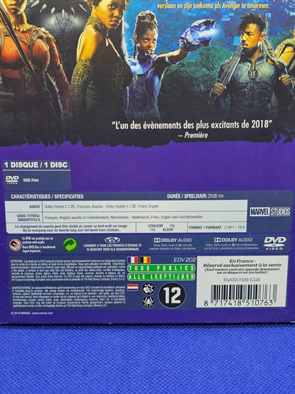 Black Panther DVD, Marvel Studios, Walt Disney, 2018, Zone 22