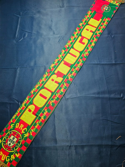 Écharpe Portugal Football Supporter Seleção Vintage Vert Rouge0