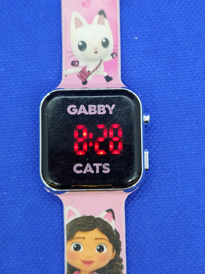 Montre LED Gabby et la Maison Magique DreamWorks Enfant Rose Fonctionnelle1