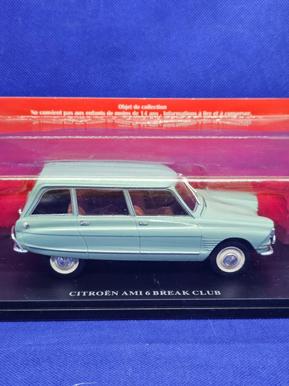 Citroën Ami 6 Break Club 124 Hachette Collections Miniature Sous blister1