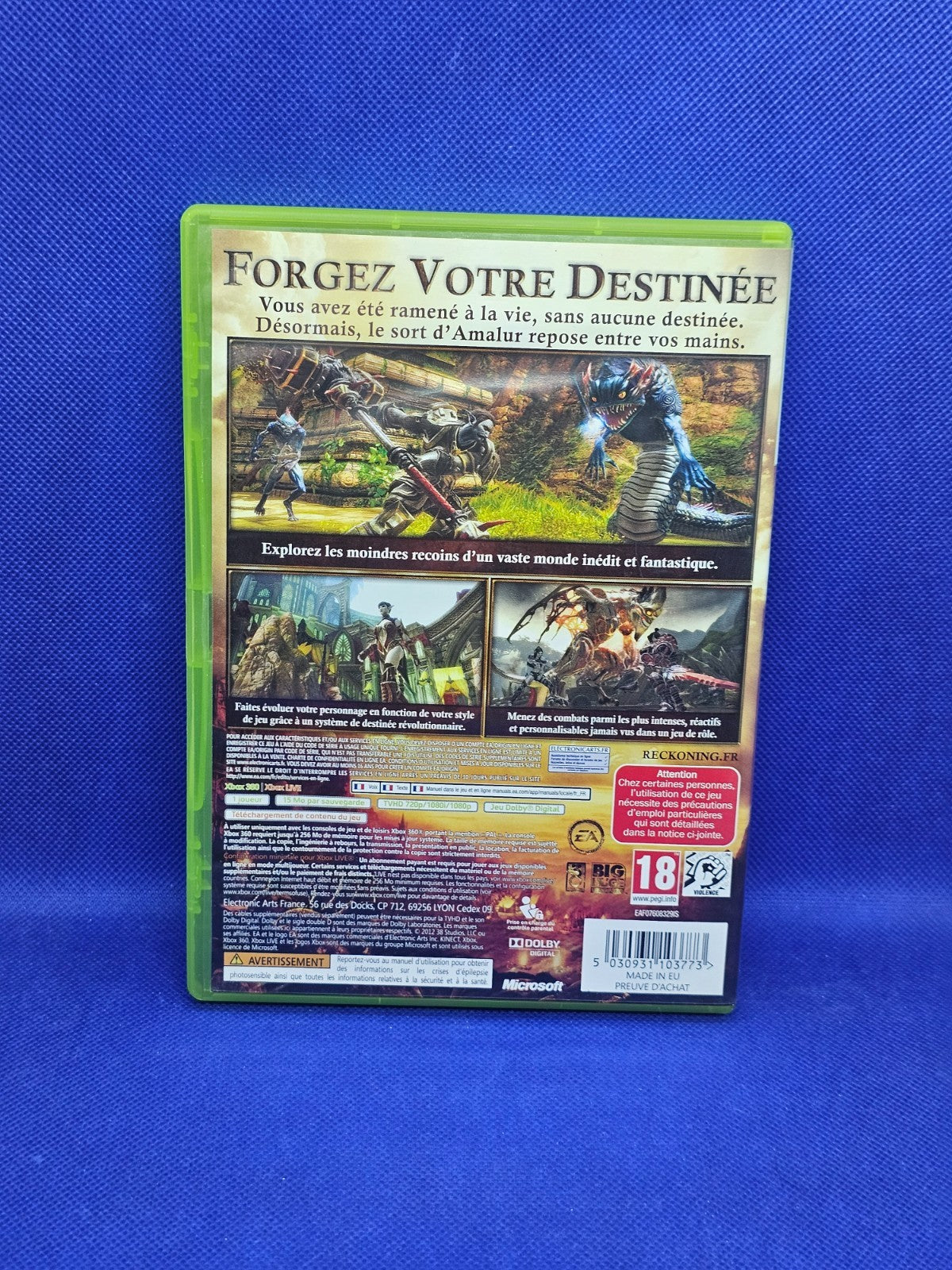 Les Royaumes d’Amalur Reckoning Xbox 360 PAL France EA 2012 Sans Notice1