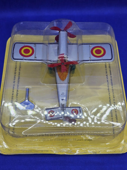 Avion Paya Reproduction Vintage Wind-Up Tin Toy Biplan Jouet Mécanique3
