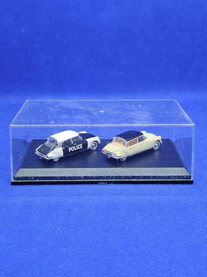 Coffret Citroën DS19 1956 DS19 Police 1958 Miniatures 187 HO1
