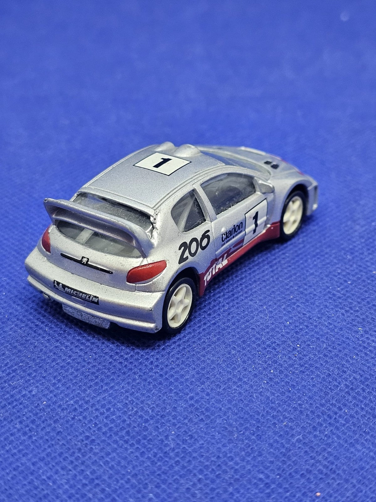 Peugeot 206 WRC n°1 Clarion Total Norev 3 Inches 154 Miniature Rallye3