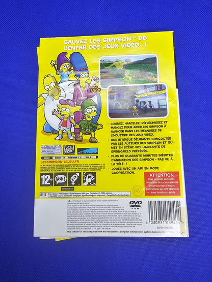 Notice Jaquette Les Simpson Le Jeu PlayStation 2 PS2 PAL FR Officiel EA3