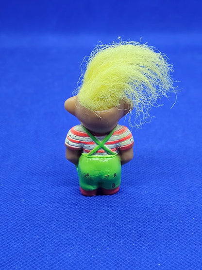 Troll SOMA 1992 Salopette Verte Cheveux Jaunes Figurine Vintage1