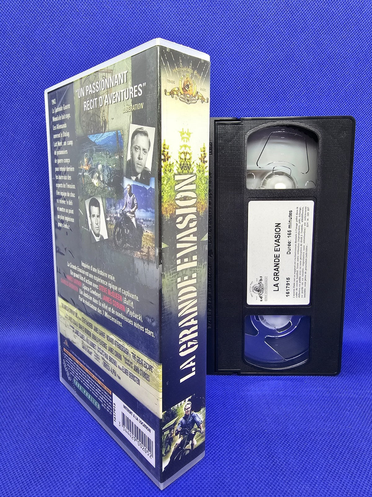 La Grande Évasion VHS, Steve McQueen, MGM, Film de Guerre, 1963, Cassette Vidéo 1