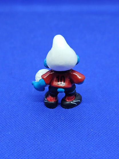 Schtroumpf footballeur n°10 20454 Les Schtroumpfs Schleich Peyo 1998 rouge foncé1