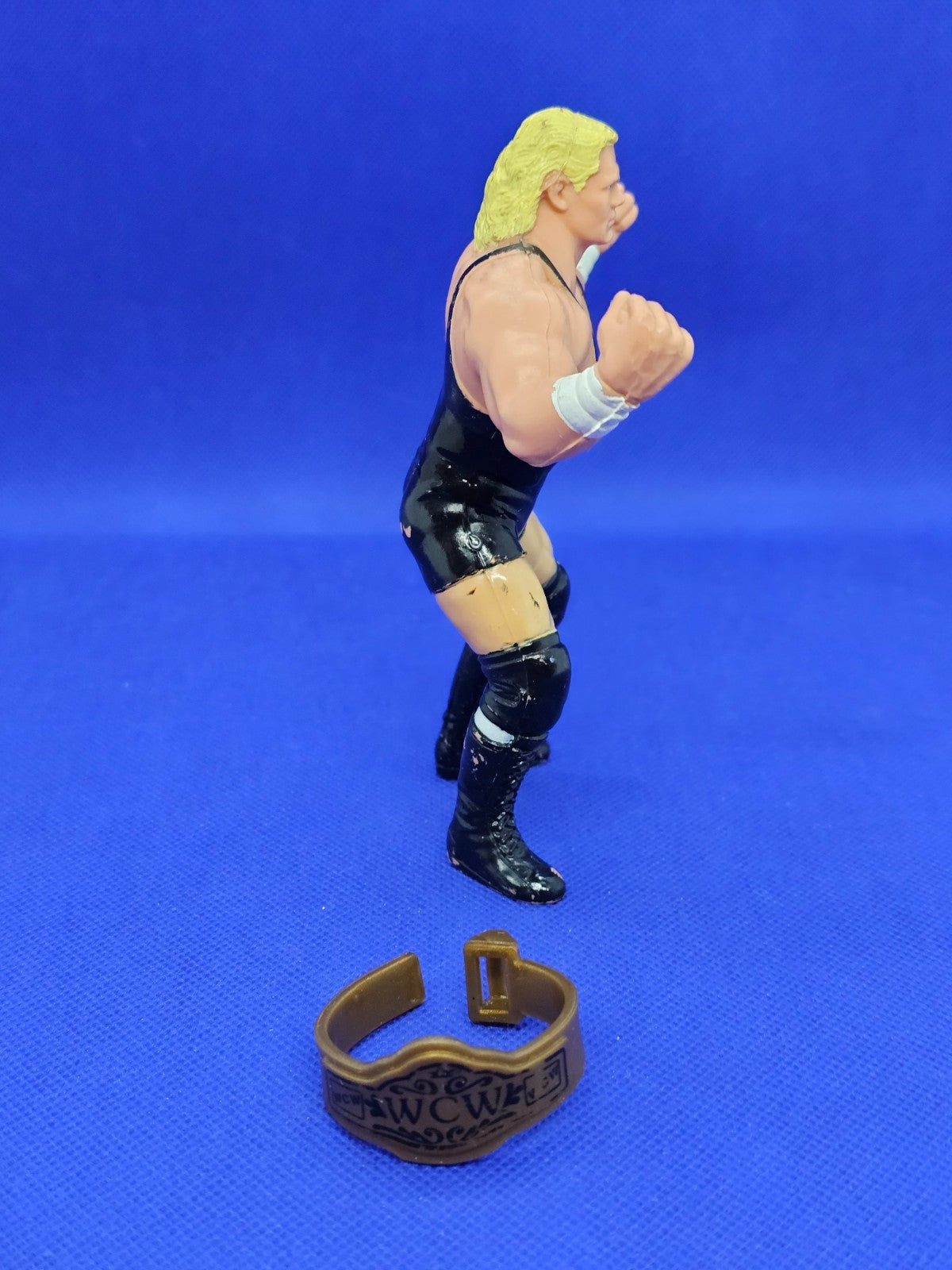 Figurine Sid Vicious WCW Wrestling Galoob 1990 avec Ceinture WCW 12 cm2