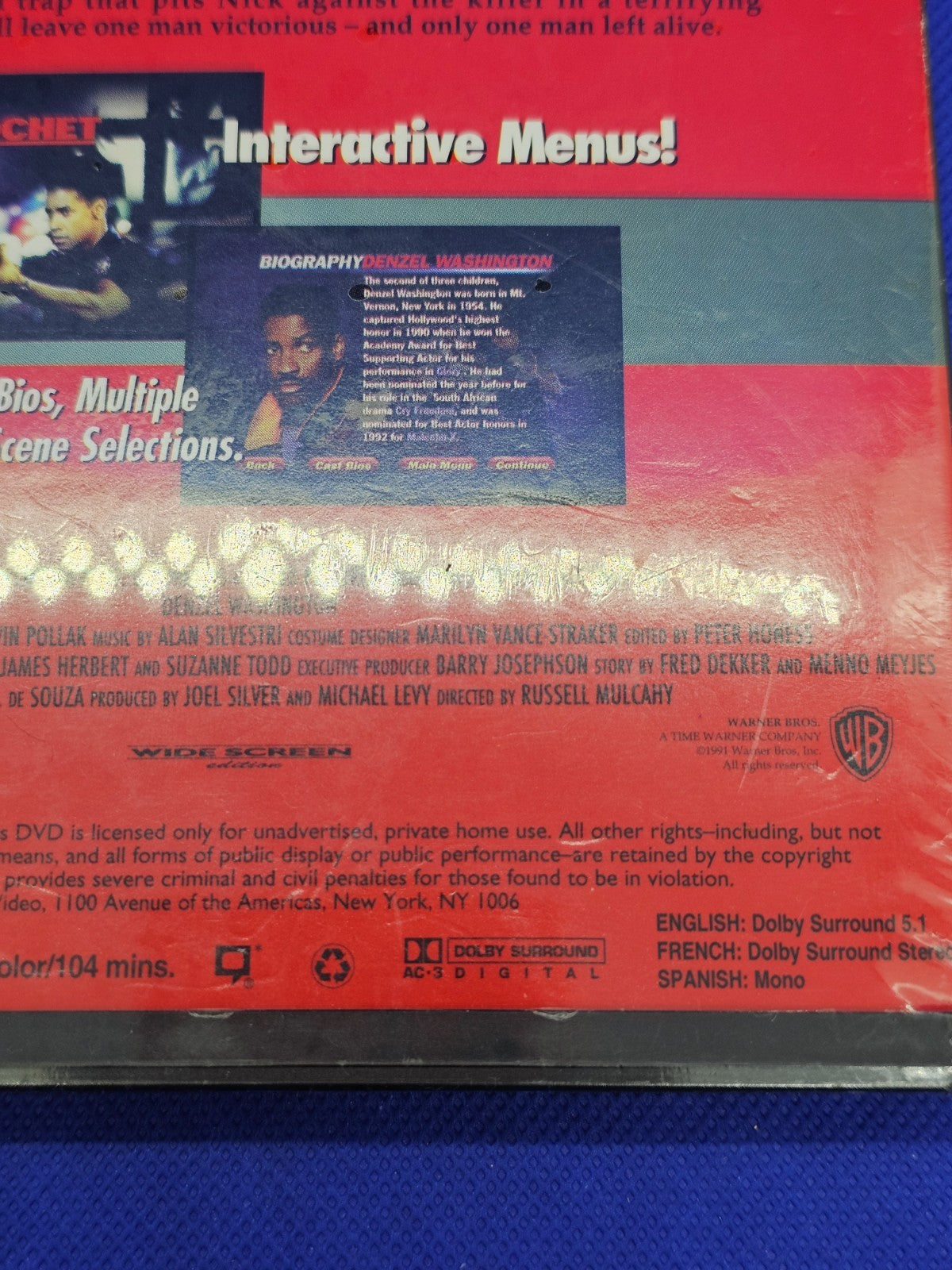 Ricochet DVD Zone 1 US Neuf Sous Blister Denzel Washington John Lithgow Ice-T HB4