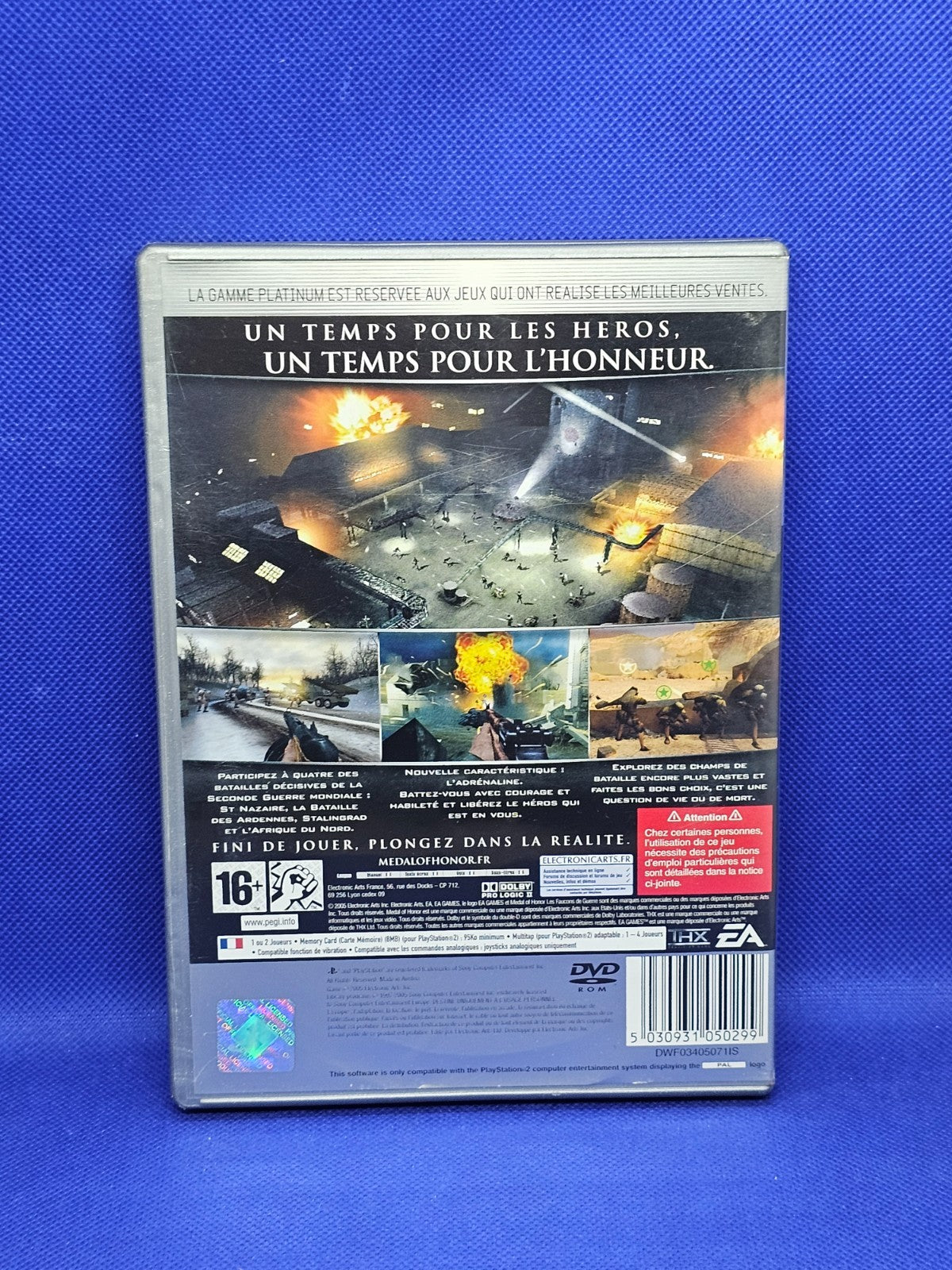 Medal of Honor Les Faucons de Guerre PS2 Platinum PAL FR Complet EA Games 20061