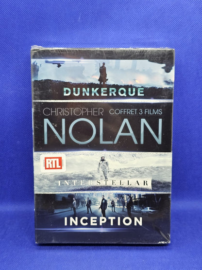 Christopher Nolan Coffret 3 DVD Dunkerque Interstellar Inception Warner Bros 2010
