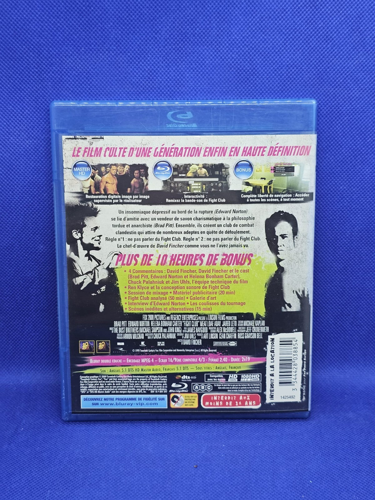 Fight Club Blu-ray David Fincher Brad Pitt Edward Norton 20th Century Fox 20093