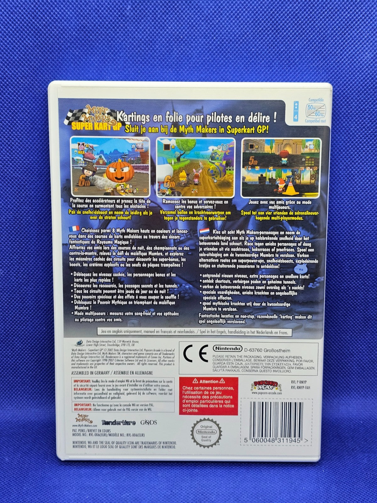 Myth Makers Super Kart GP, Nintendo Wii, Popcorn Arcade, 2007, PAL FR1
