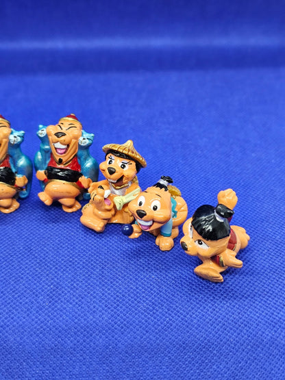 Lot 8 Figurines Les Castors Chinois, Kinder Surprise, Ferrero, 19963