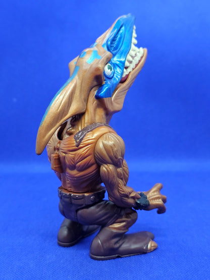 Figurine Street Sharks Bullzeye War paint Mattel 1996 Vintage 14 cm2