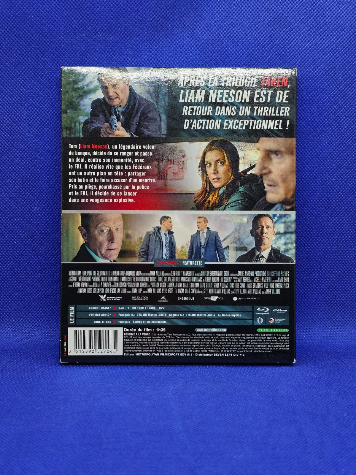 The Good Criminal Blu ray Liam Neeson Metropolitan 2021 avec fourreau1