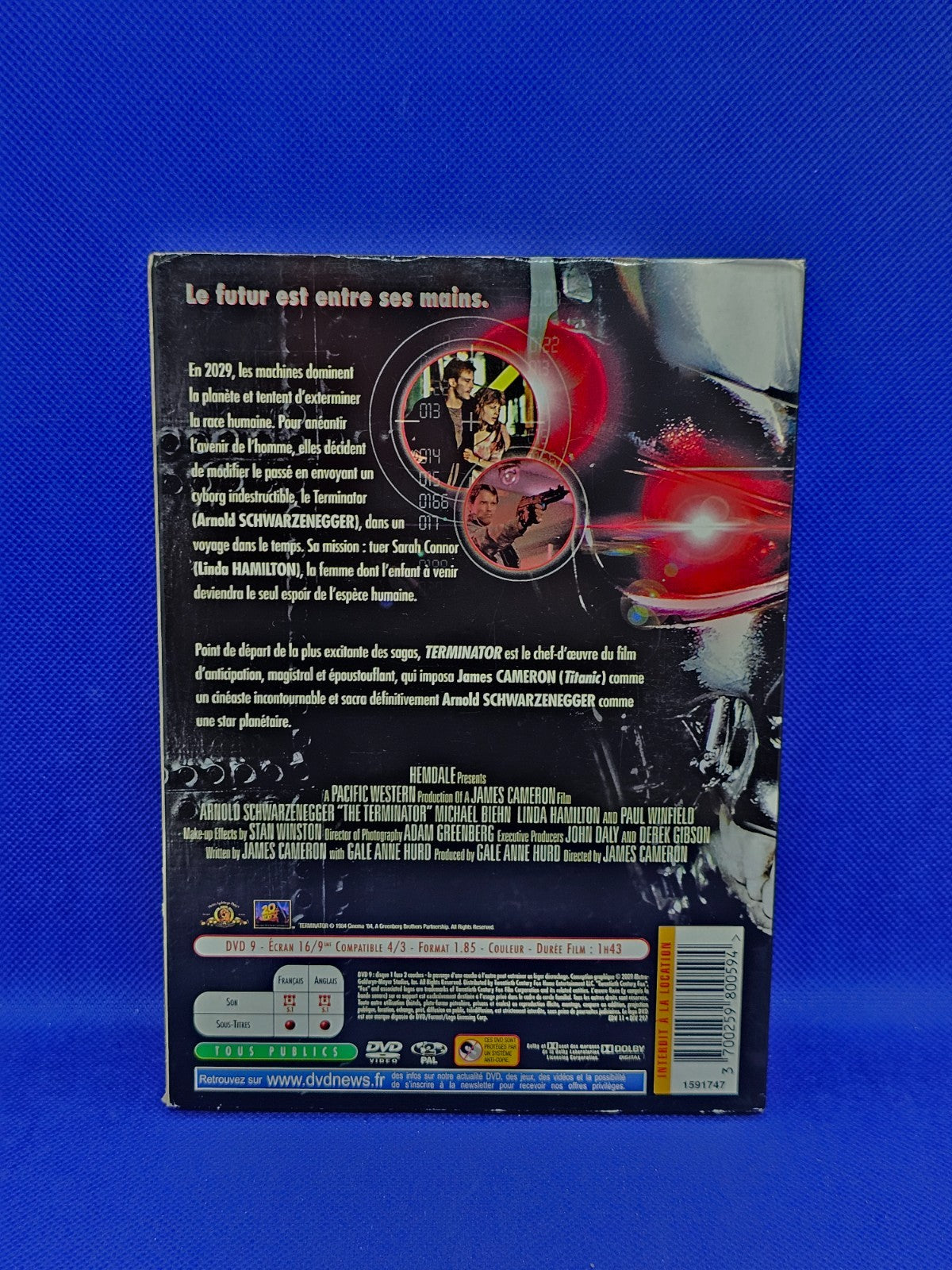 Terminator DVD Édition Collector Fourreau James Cameron Arnold Schwarzenegger MG1