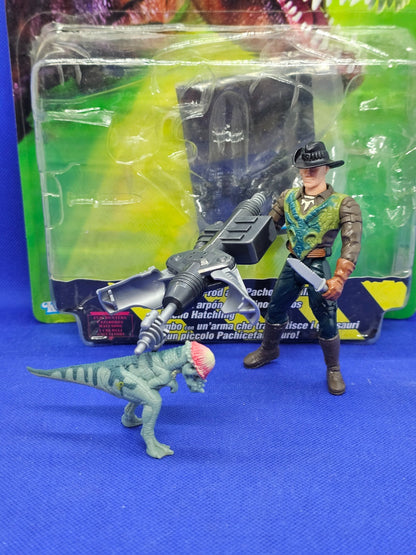 Roland Tembo Jurassic Park Kenner 1997 Dino Stun Prod et bébé Pachy opened0