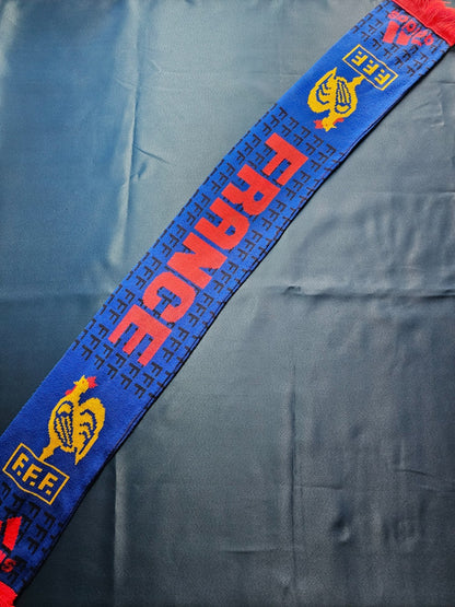 Écharpe Équipe de France FFF Adidas Vintage Supporter Football Bleu Rouge1