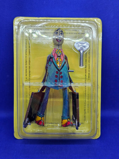 Figurine Paya Reproduction Vintage Wind-Up Tin Toy Homme Valises Jouet Mécanique1
