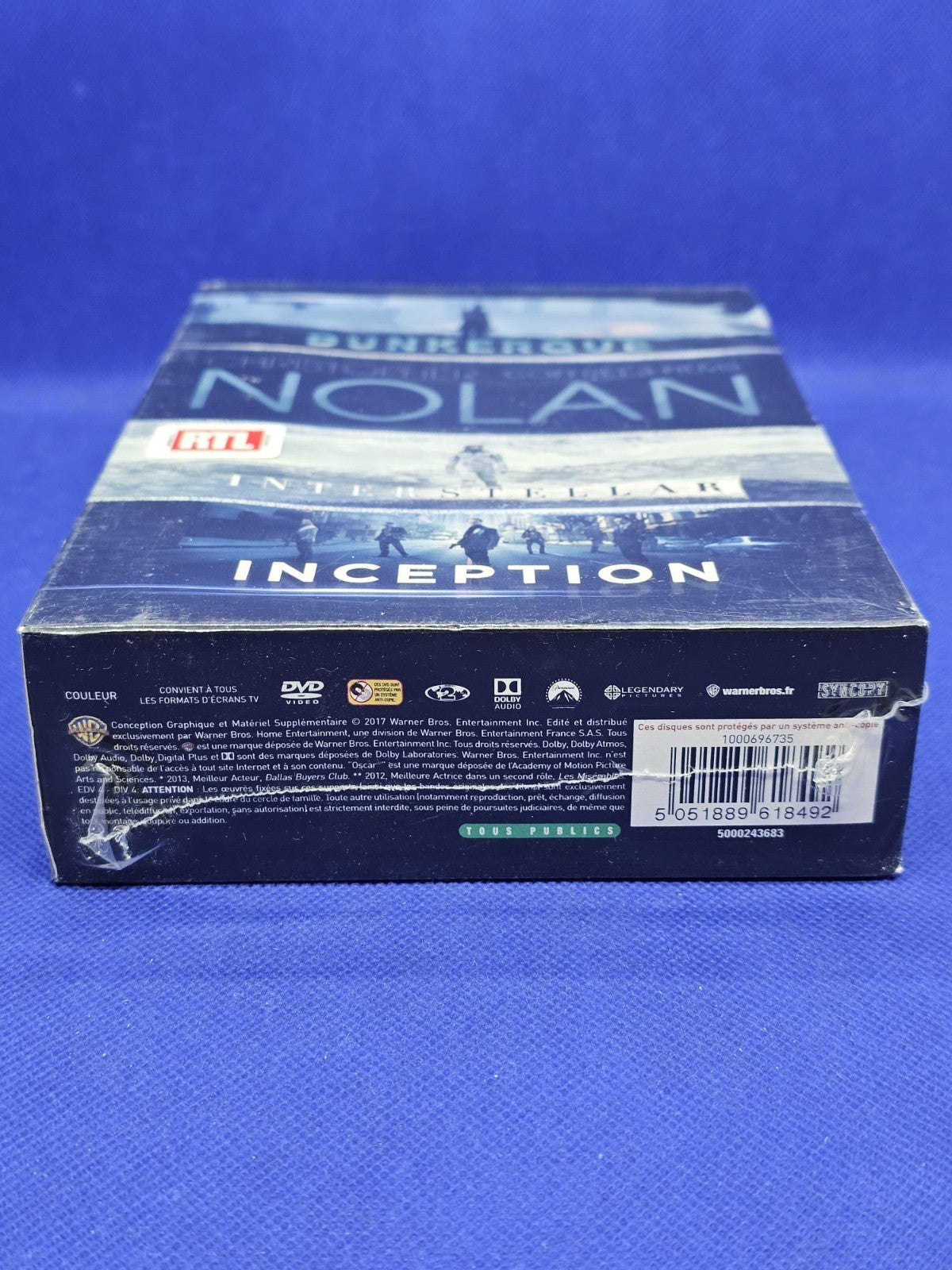 Christopher Nolan Coffret 3 DVD Dunkerque Interstellar Inception Warner Bros 2011