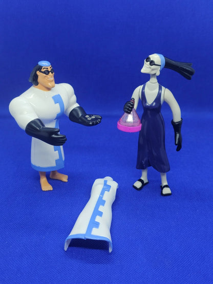 Figurines Kronk & Yzma, Kuzco, Disney, 2001, 12-13 cm3