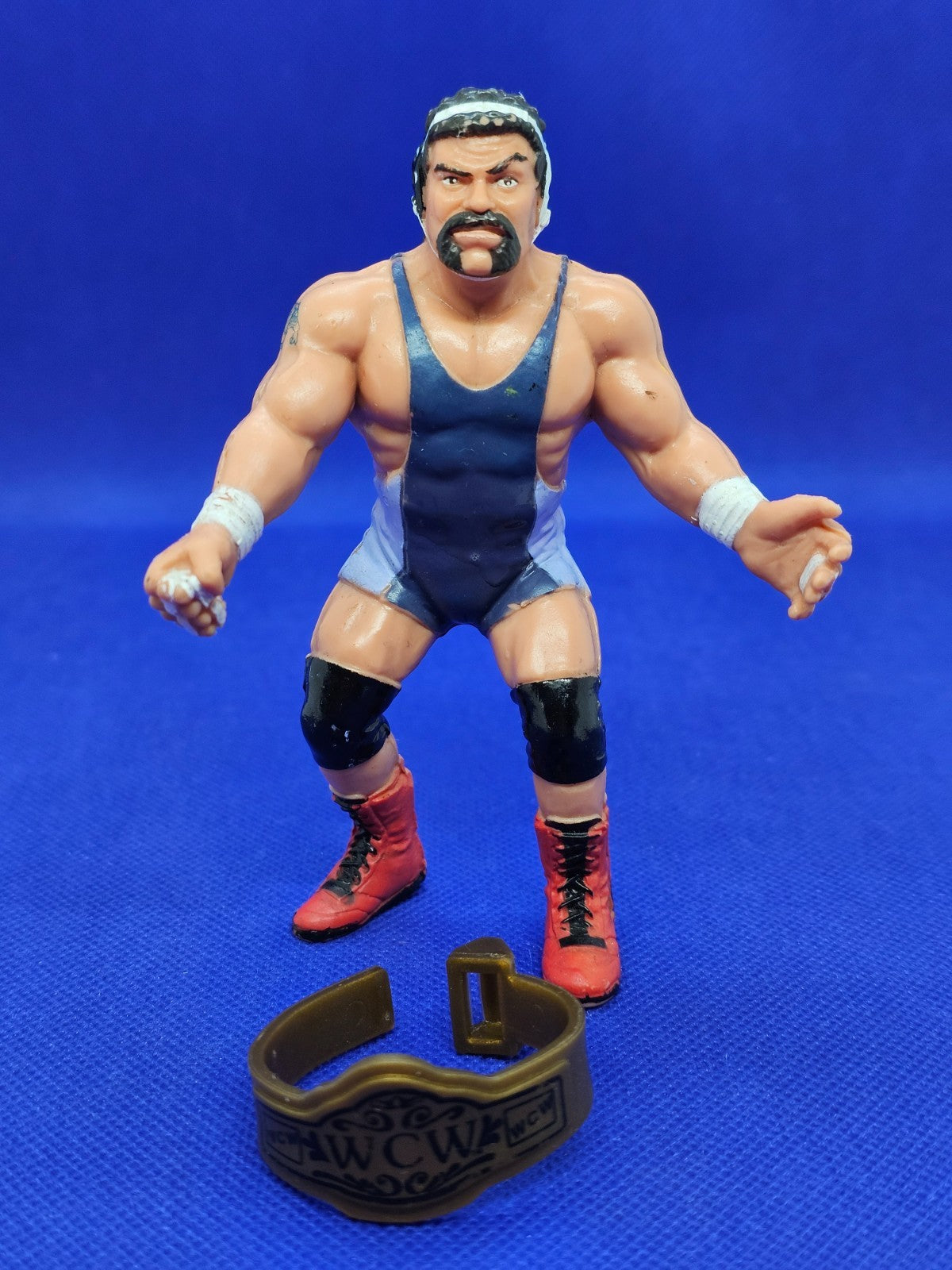 Rick Steiner WCW Galoob 1990 Figurine Catch 12 cm Avec Ceinture0