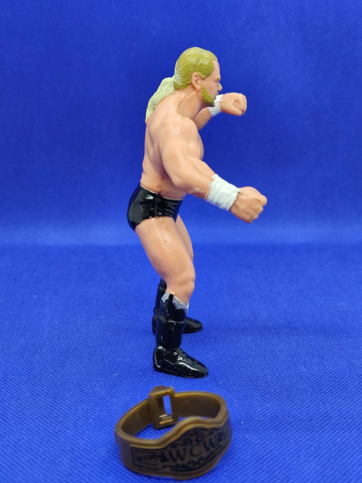 Figurine Barry Windham WCW Wrestling Galoob 1990 avec Ceinture WCW 12 cm3