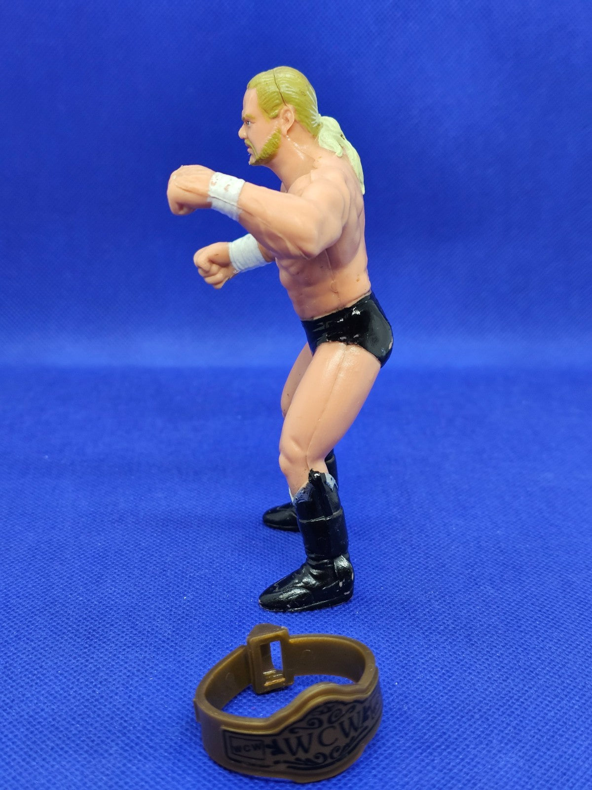 Figurine Barry Windham WCW Wrestling Galoob 1990 avec Ceinture WCW 12 cm1