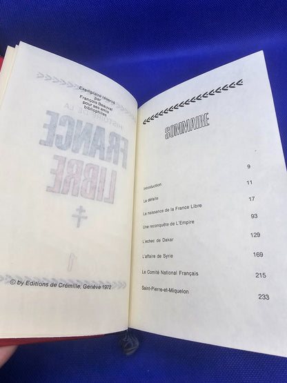 Histoire de la France Libre Tome 1 Livre Vintage Éditions Crémille 1972 Général 4