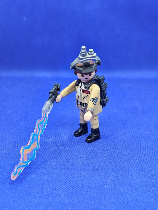 Figurine Ray Stantz Ghostbusters Playmobil Proton Pack Casque Vision Incomplet0