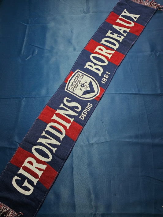 Écharpe FC Girondins de Bordeaux Depuis 1881 Supporter Football Ligue 1 Bleu Bla0