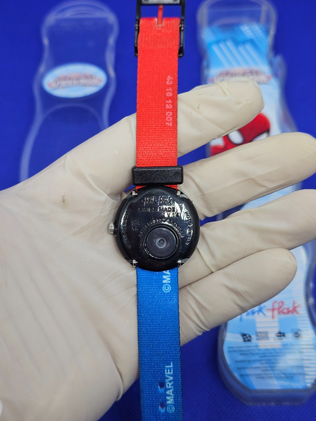 Montre enfant Flik Flak Spider Man Marvel Swiss Made complète avec boîte très bo4