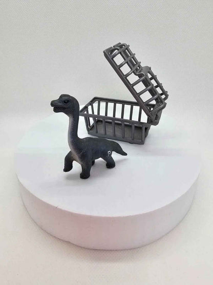Jurassic Park - Brachiosaure bébé et cage dino 1993 Kenner (Tim)