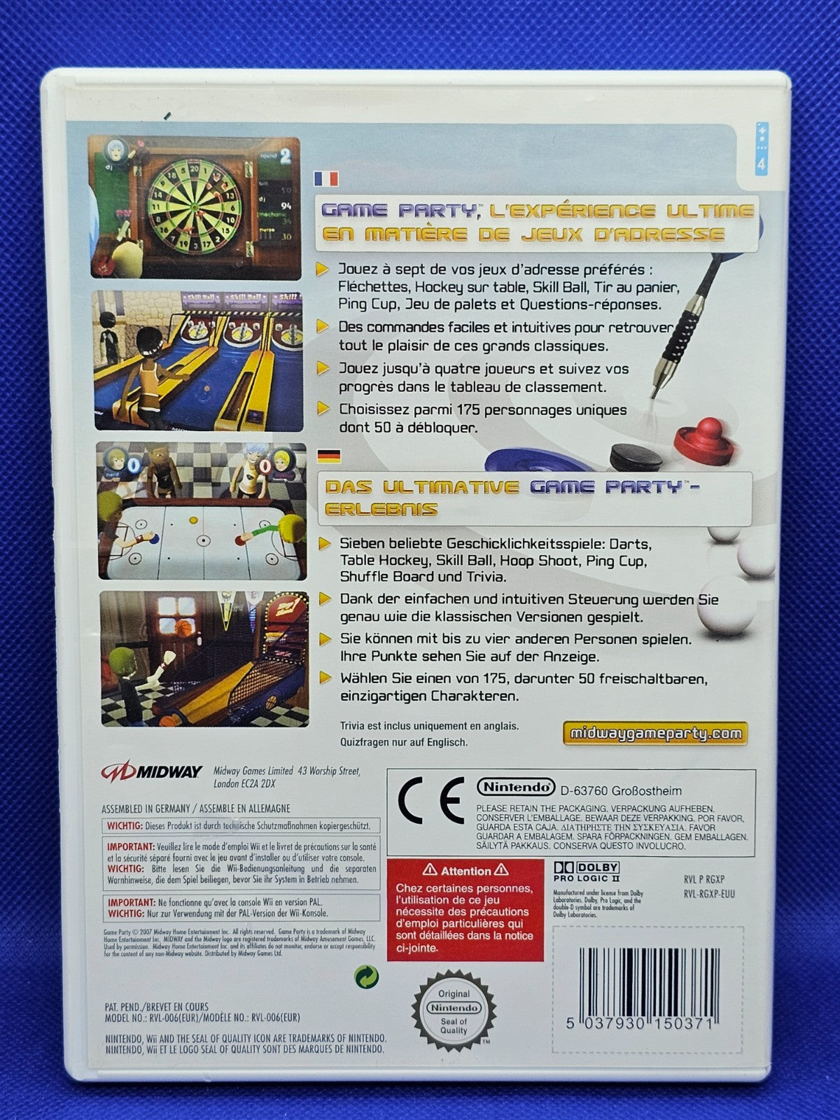 Game Party Nintendo Wii PAL Midway 2007 Complet Jeu Multijoueur1