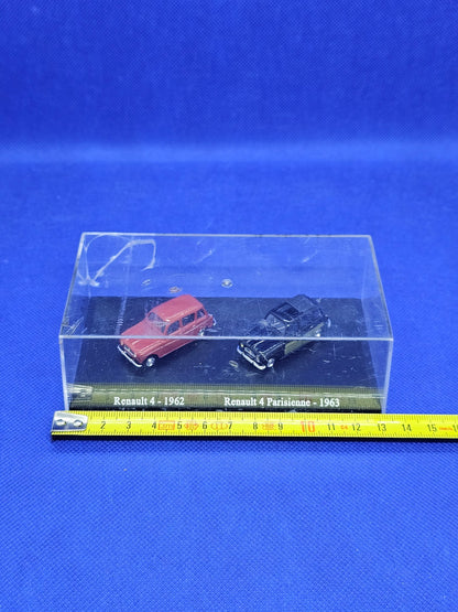 Lot Renault 4 1962 Renault 4 Parisienne 1963 Miniatures 1 87 Coffret Vitrine3